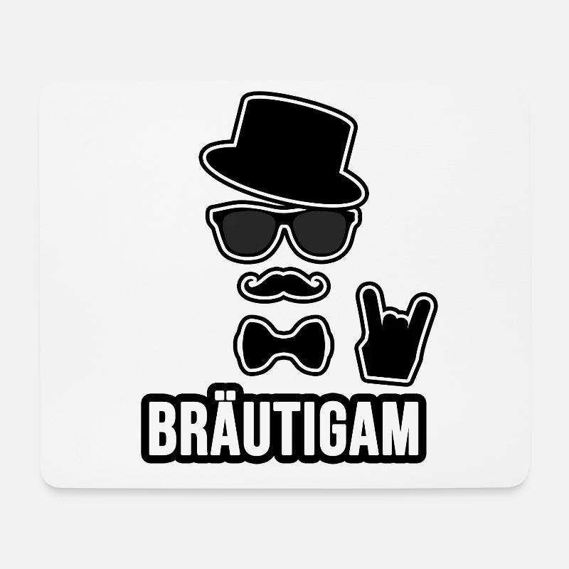 Cooler Bräutigam - Mousepad (Querformat) - Weiß
