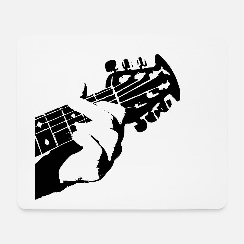 Gitarrist - Mousepad (Querformat) - Weiß