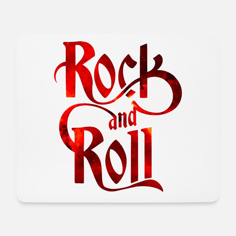 Rock 'n' Roll - Mousepad (Querformat) - Weiß