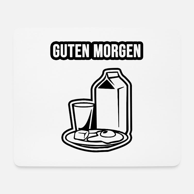 Guten Morgen Spruch - Mousepad (Querformat) - Weiß
