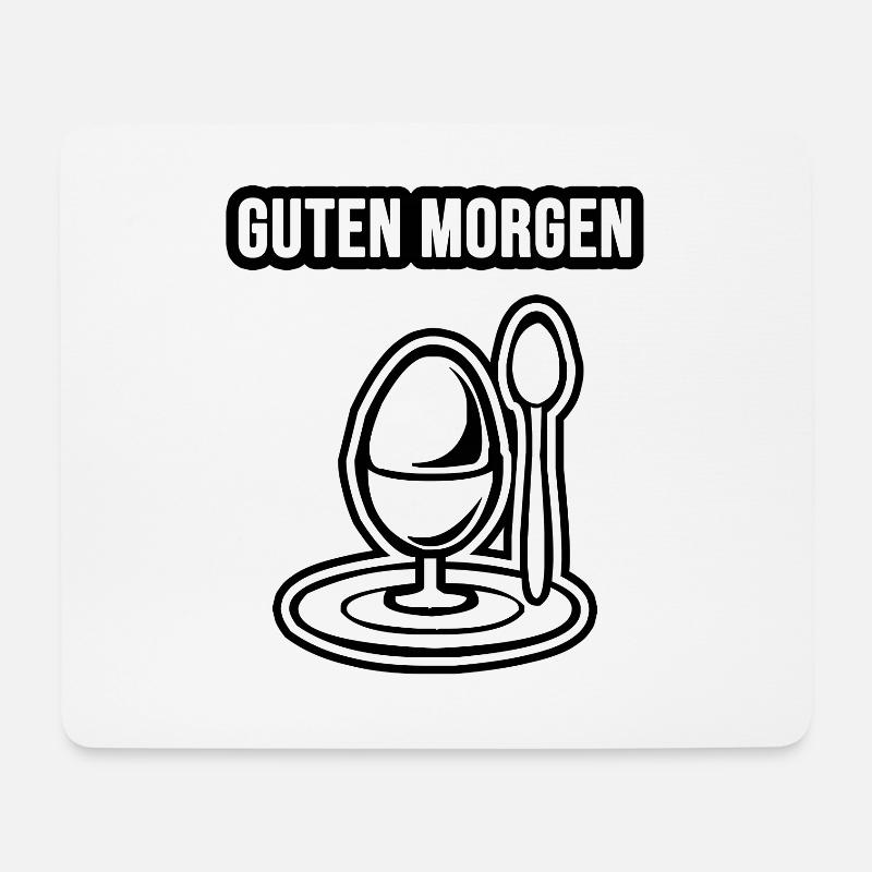 Guten Morgen Spruch - Mousepad (Querformat) - Weiß