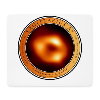 Black Hole Sagittarius A* Event Horizon Badge - Mouse Pad (horizontal) - white - Front