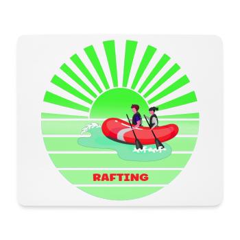 Rafting sunset vintage - Tapis de souris (format paysage) - blanc - Devant
