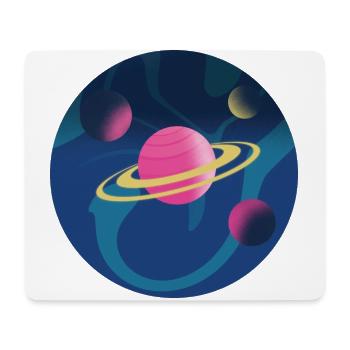 Planets in space - Mouse Pad (horizontal) - white - Front