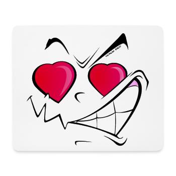 Lover smile / sourire d'amour - Tapis de souris (format paysage) - blanc - Devant