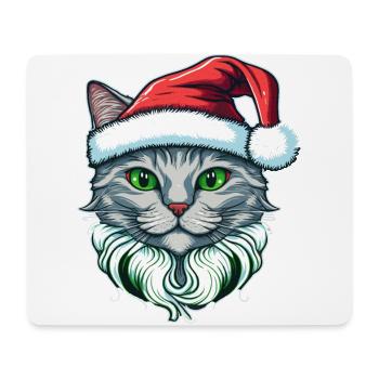 Gorgeous kitten wearing Santa hat - Mouse Pad (horizontal) - white - Front