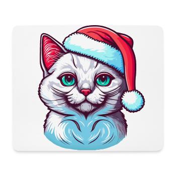 Wunderschöne Winterkatze digitale Illustration für alle - Mousepad (Querformat) - Weiß - Vorne