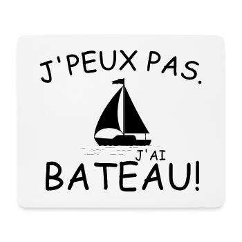 J'peux pas j'ai bateau - Tapis de souris (format paysage) - blanc - Devant