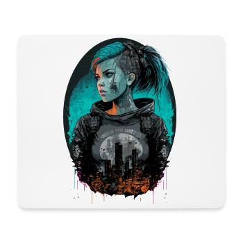 Gorgeous futuristic Girl for Science Fiction Fans - Mouse Pad (horizontal) - white - Front