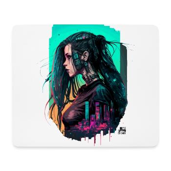 Trendige digitale Illustration einer furchtlosen Frau - Mousepad (Querformat) - Weiß - Vorne
