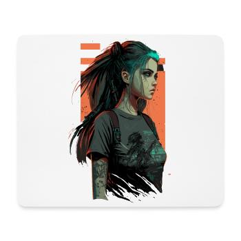 Amazing Looking Punk Girl the fabulous Christmas - Mouse Pad (horizontal) - white - Front