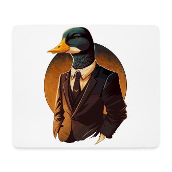 Duck in three piece suit - Mouse Pad (horizontal) - white - Front