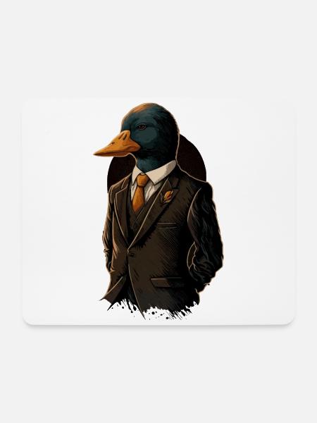 Prof. Dr. Duck - Mousepad (Querformat) - Weiß