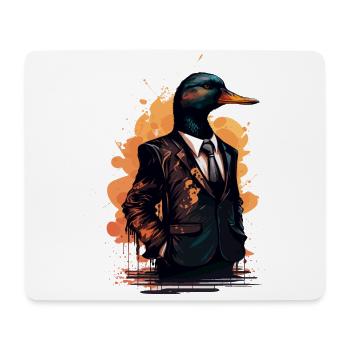 Costume portant canard - Tapis de souris (format paysage) - blanc - Devant