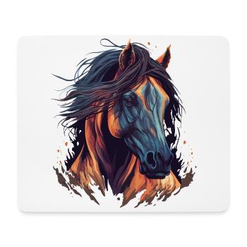 Pferd - Mousepad (Querformat) - Weiß - Vorne