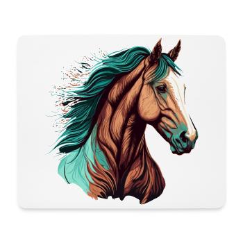 Stunning Horse Head Artwork - Mouse Pad (horizontal) - white - Front