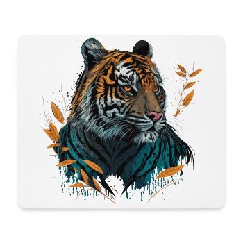 Conception du tigre - Tapis de souris (format paysage) - blanc - Devant