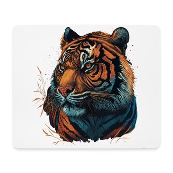 Artwork of a Tiger - Mouse Pad (horizontal) - white - Front