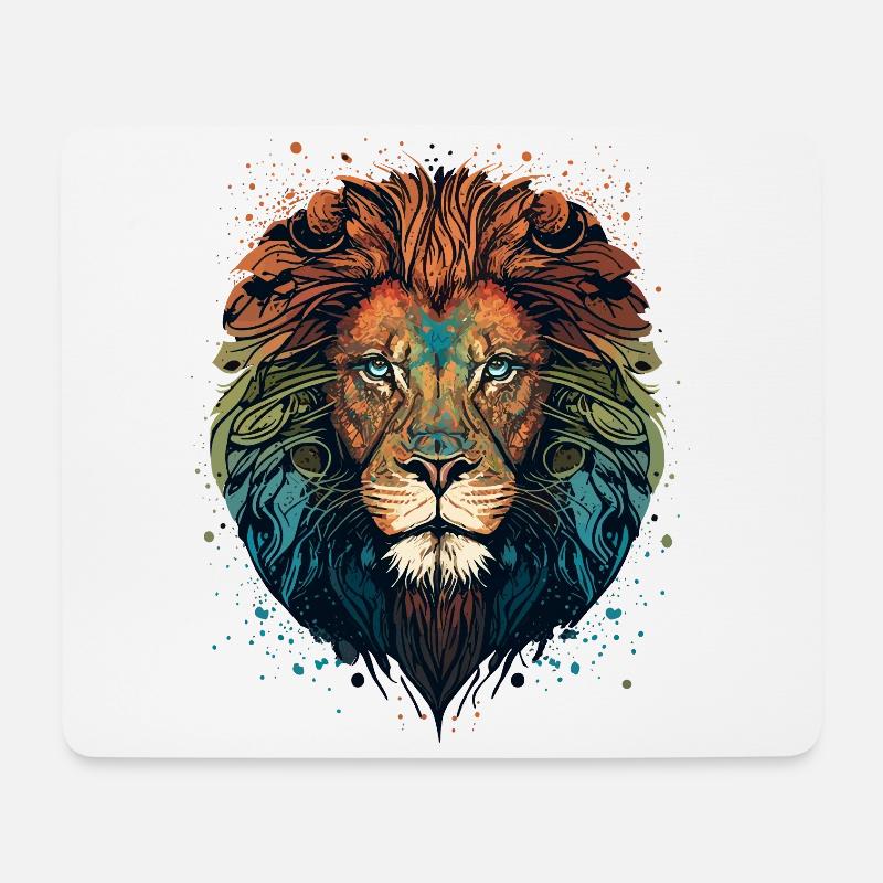 König des Dschungels - Mousepad (Querformat) - Weiß