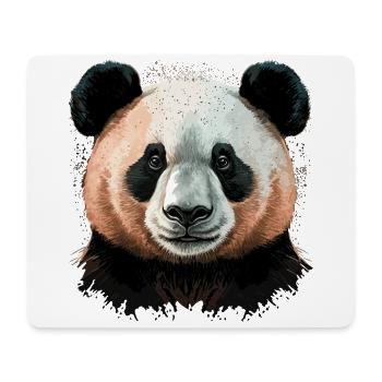 Panda Head - Mouse Pad (horizontal) - white - Front