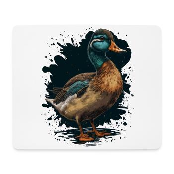 Ente stehend - Mousepad (Querformat) - Weiß - Vorne
