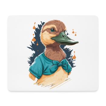 Duck with Crop Top - Mouse Pad (horizontal) - white - Front