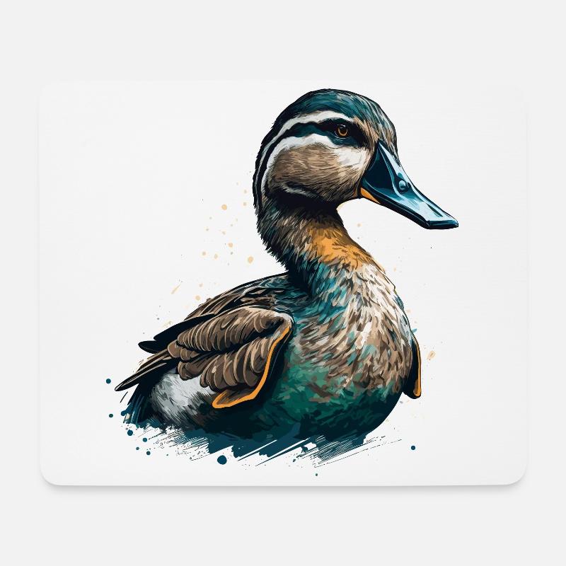 Meine Ente ist deine Ente - Mousepad (Querformat) - Weiß