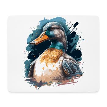 Aquarelle Canard - Tapis de souris (format paysage) - blanc - Devant