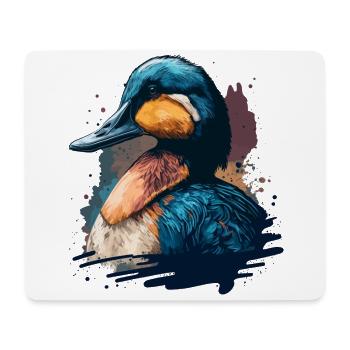 Peinture de canard - Tapis de souris (format paysage) - blanc - Devant