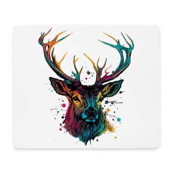 Ich liebe Hirsche - Mousepad (Querformat) - Weiß - Vorne