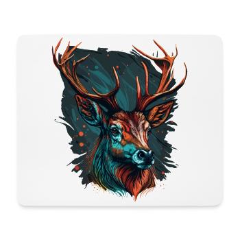 Amoureux des cerfs - Tapis de souris (format paysage) - blanc - Devant