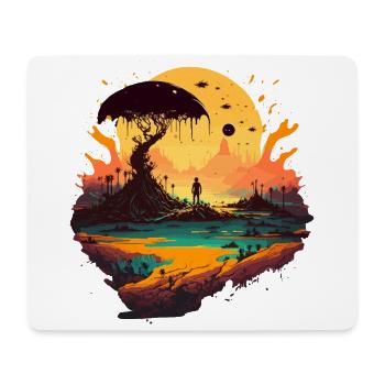 Société extraterrestre - Tapis de souris (format paysage) - blanc - Devant