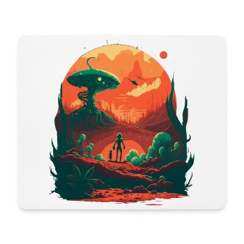 weird alien - Mouse Pad (horizontal) - white - Front