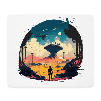 Diese Welt - Mousepad (Querformat) - Weiß - Vorne