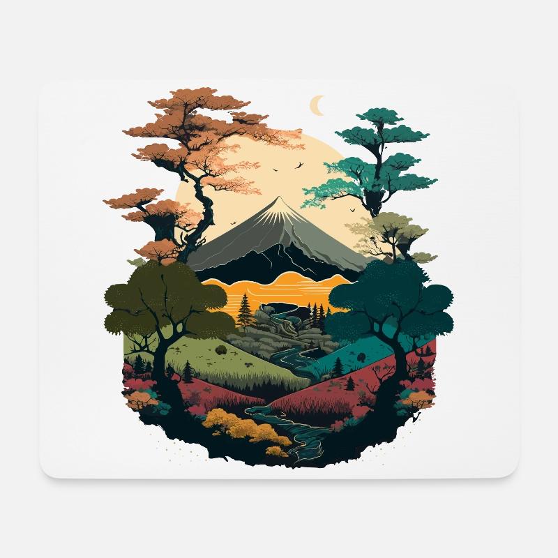 Illustration im Querformat - Mousepad (Querformat) - Weiß