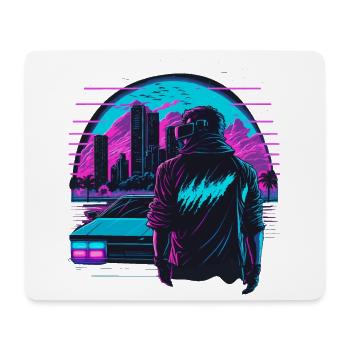 Retro-Futepunk - Mousepad (Querformat) - Weiß - Vorne