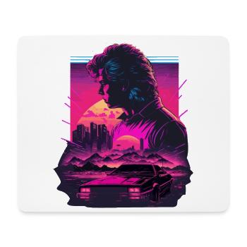 Neon Retro Art - Tapis de souris (format paysage) - blanc - Devant