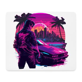 Cool 80s Dude - Mouse Pad (horizontal) - white - Front