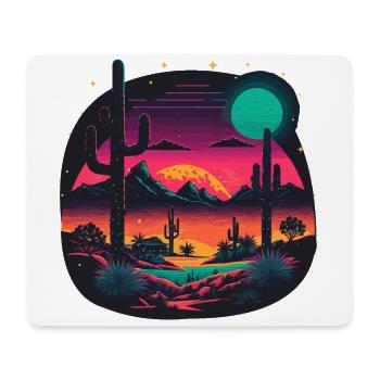 Neon Desert - Mouse Pad (horizontal) - white - Front