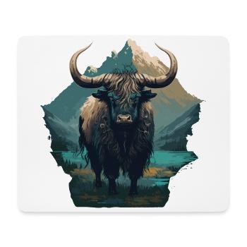 Alter Yak - Mousepad (Querformat) - Weiß - Vorne