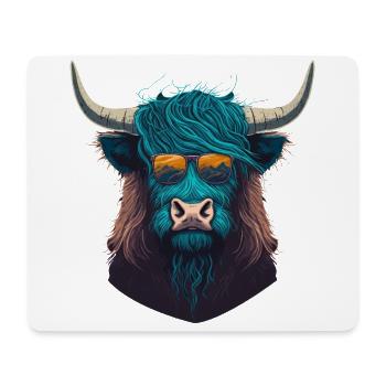 Yak mit Sunclasses - Mousepad (Querformat) - Weiß - Vorne
