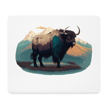 Propriétaire de yak - Tapis de souris (format paysage) - blanc - Devant
