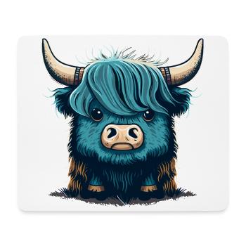 mignon, yak, illustration - Tapis de souris (format paysage) - blanc - Devant