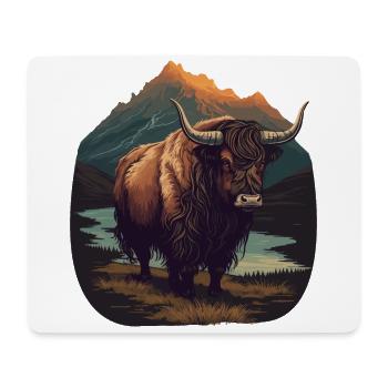 Yak Bull - Mousepad (Querformat) - Weiß - Vorne