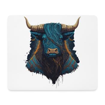 Yak Portrait - Mouse Pad (horizontal) - white - Front