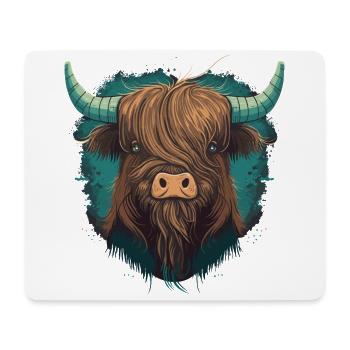 Cute Yak Head - Mouse Pad (horizontal) - white - Front