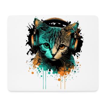Music Kitten - Mouse Pad (horizontal) - white - Front