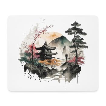 Sakura - Mousepad (Querformat) - Weiß - Vorne
