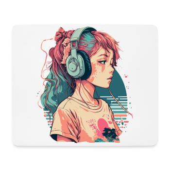 Lofi Chill Music - Mouse Pad (horizontal) - white - Front