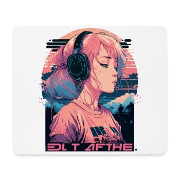 Fille triste - Tapis de souris (format paysage) - blanc - Devant